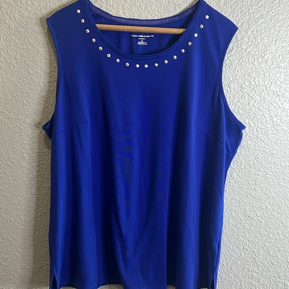 Allison Daley size 2X cobalt blue tank top - Picture 1 of 5